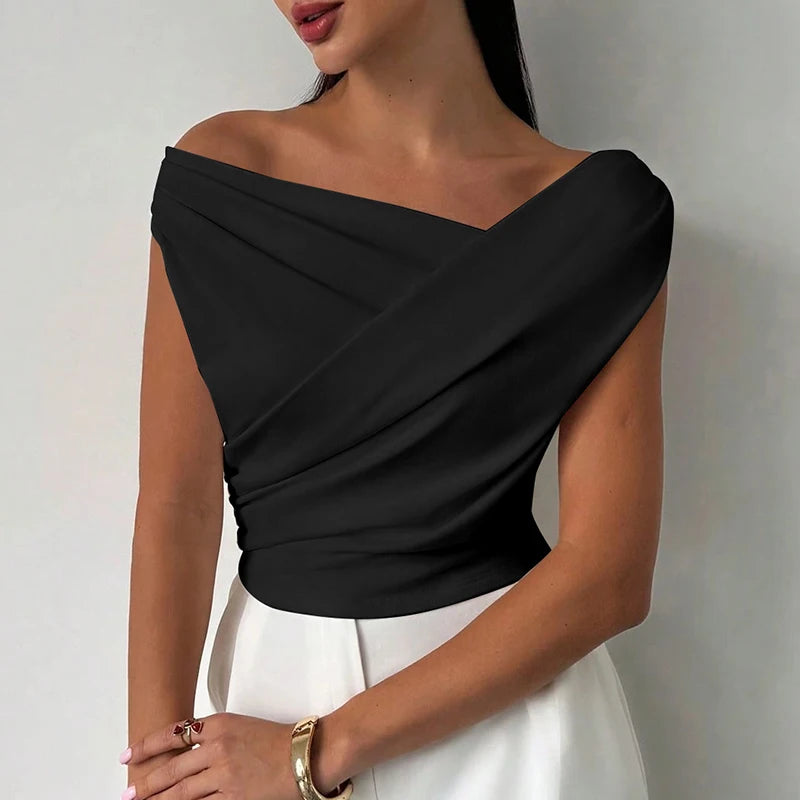 Metropolitan Slash Neck Top
