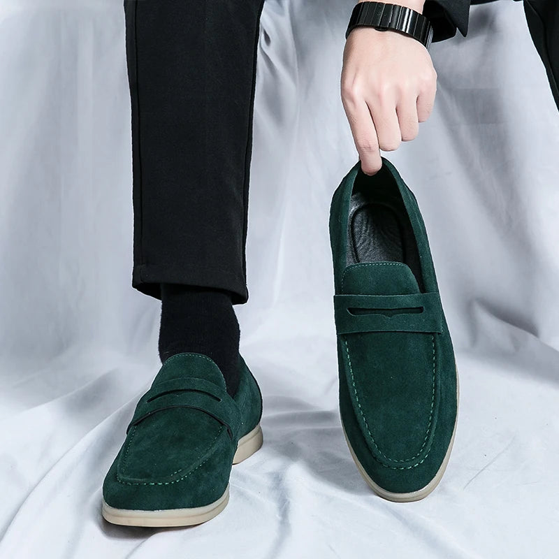 Leather Utopian Suede Loafers