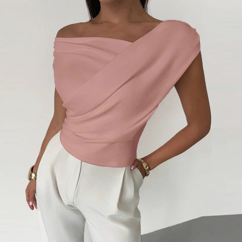 Metropolitan Slash Neck Top