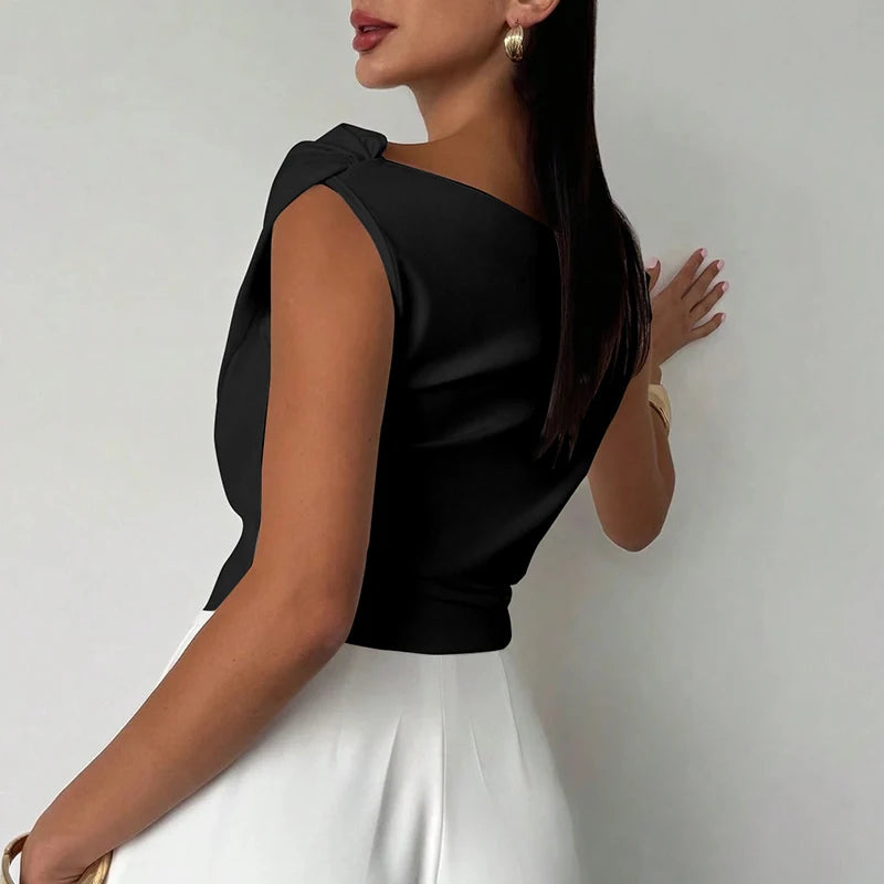 Metropolitan Slash Neck Top